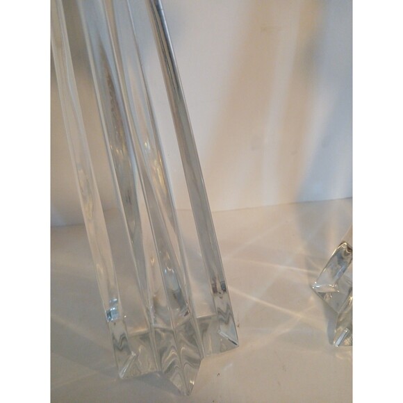 2 Vintage WMF Germany Shooting Star 24% Lead Crystal Multi Tier Candle Holder 8' - Picture 15 of 16